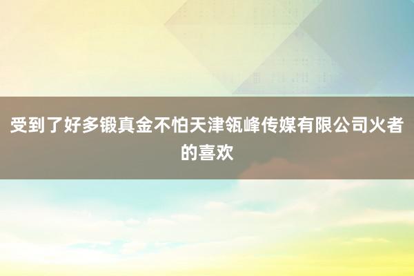 受到了好多锻真金不怕天津瓴峰传媒有限公司火者的喜欢